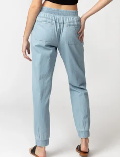 Pull-on Chambray Pants