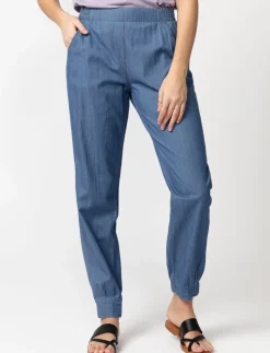 Pull-on Chambray Pants