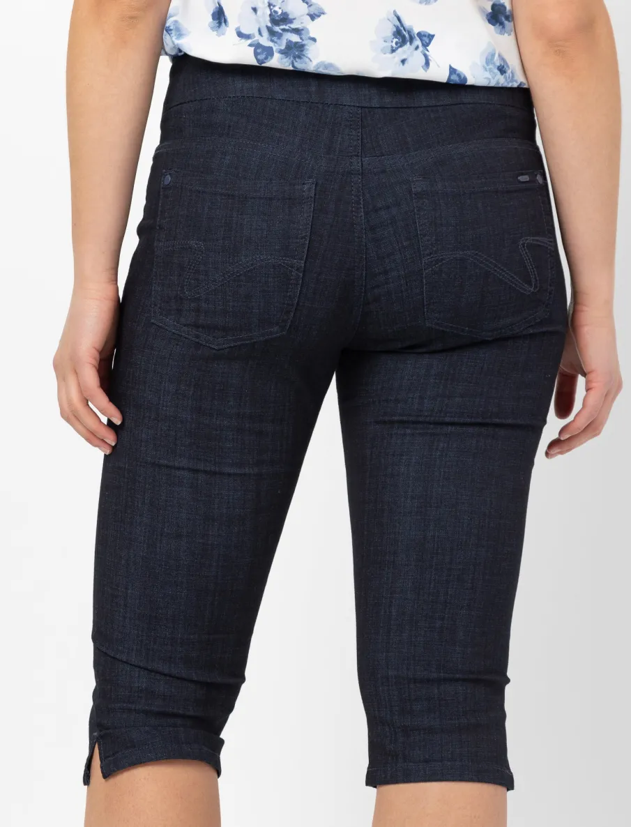 Pull-On Denim Capri Pants