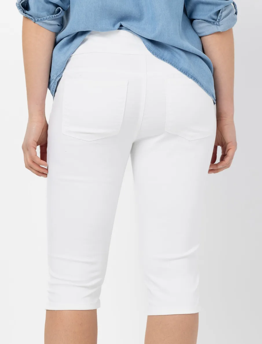 Pull-On Denim Capri Pants