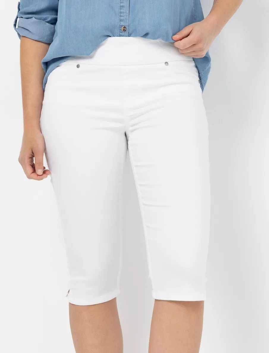 Pull-On Denim Capri Pants