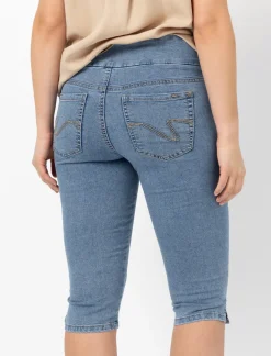 Pull-On Denim Capri Pants
