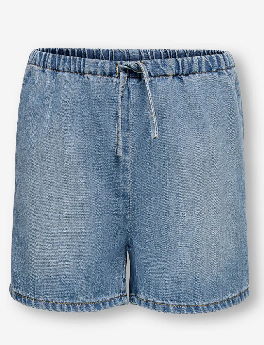 Pull-on Denim Shorts