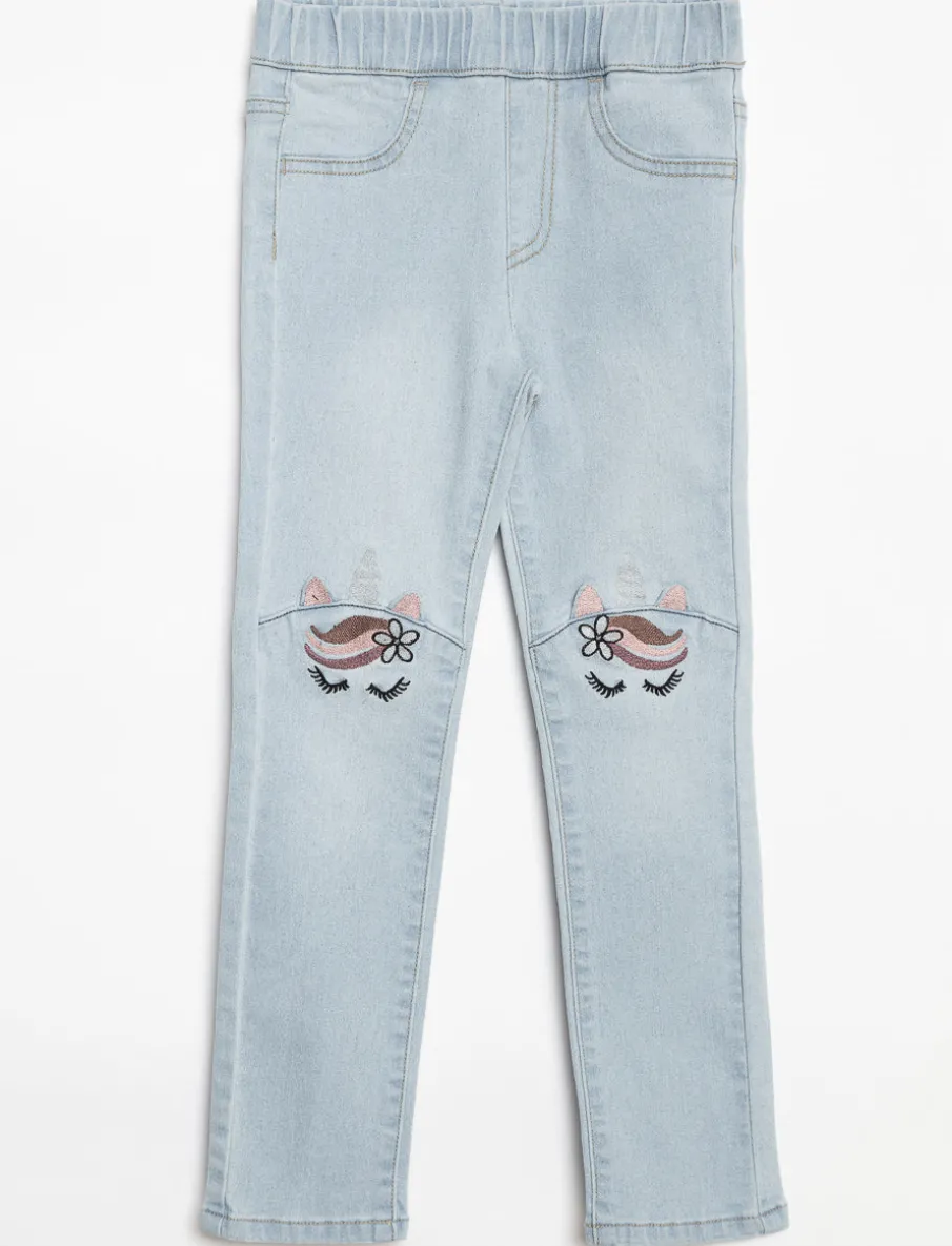 Pull-on Jean with Embroideries