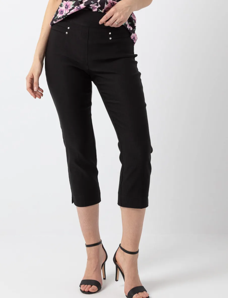 Pull-on Straight-Leg Capri