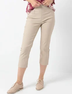 Pull-on Straight-Leg Capri