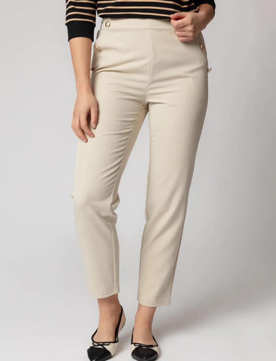 Pull-on Tapered-leg Pants