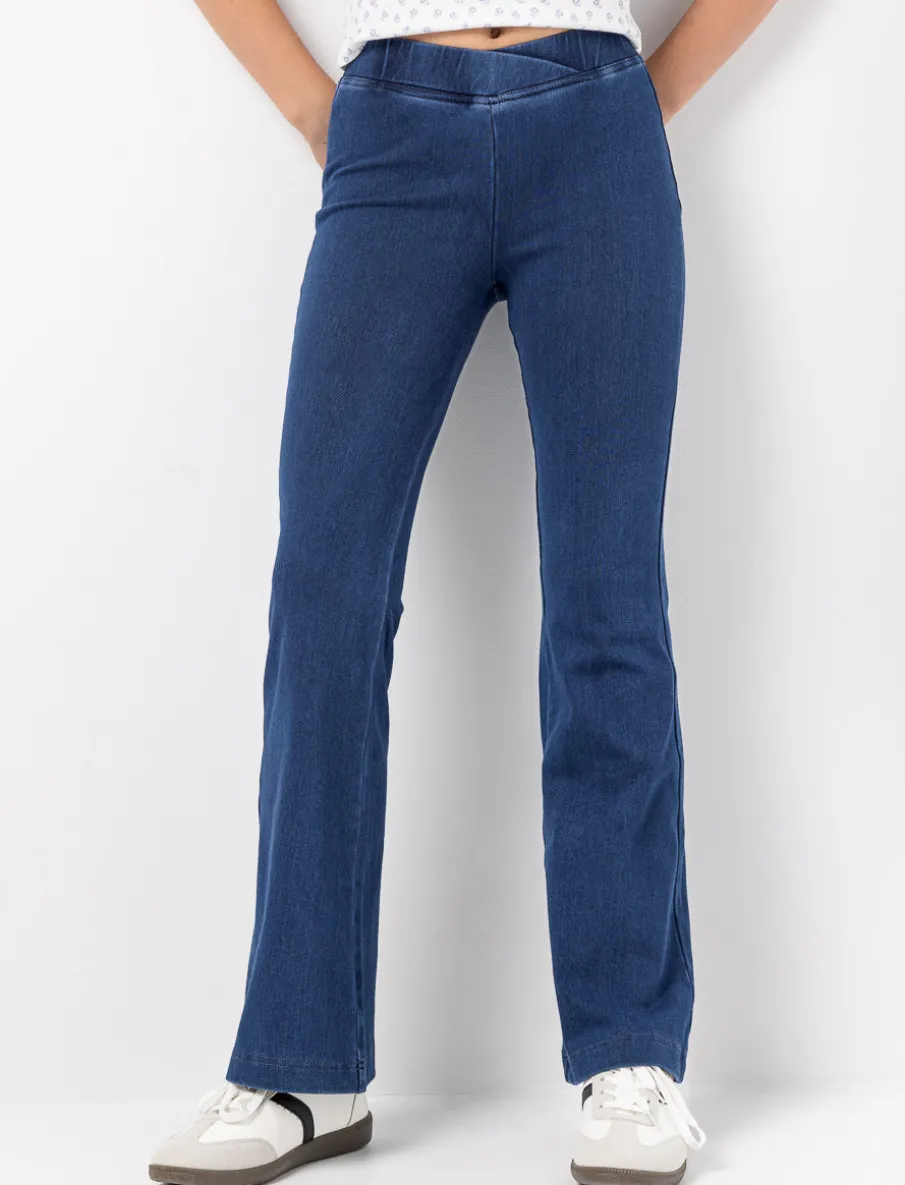 Pull-on Wide-leg Jeans