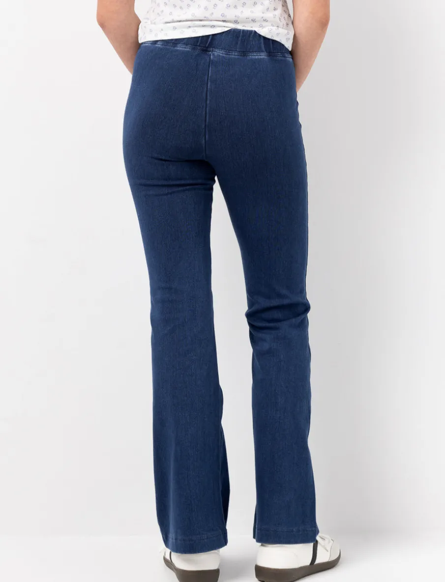 Pull-on Wide-leg Jeans