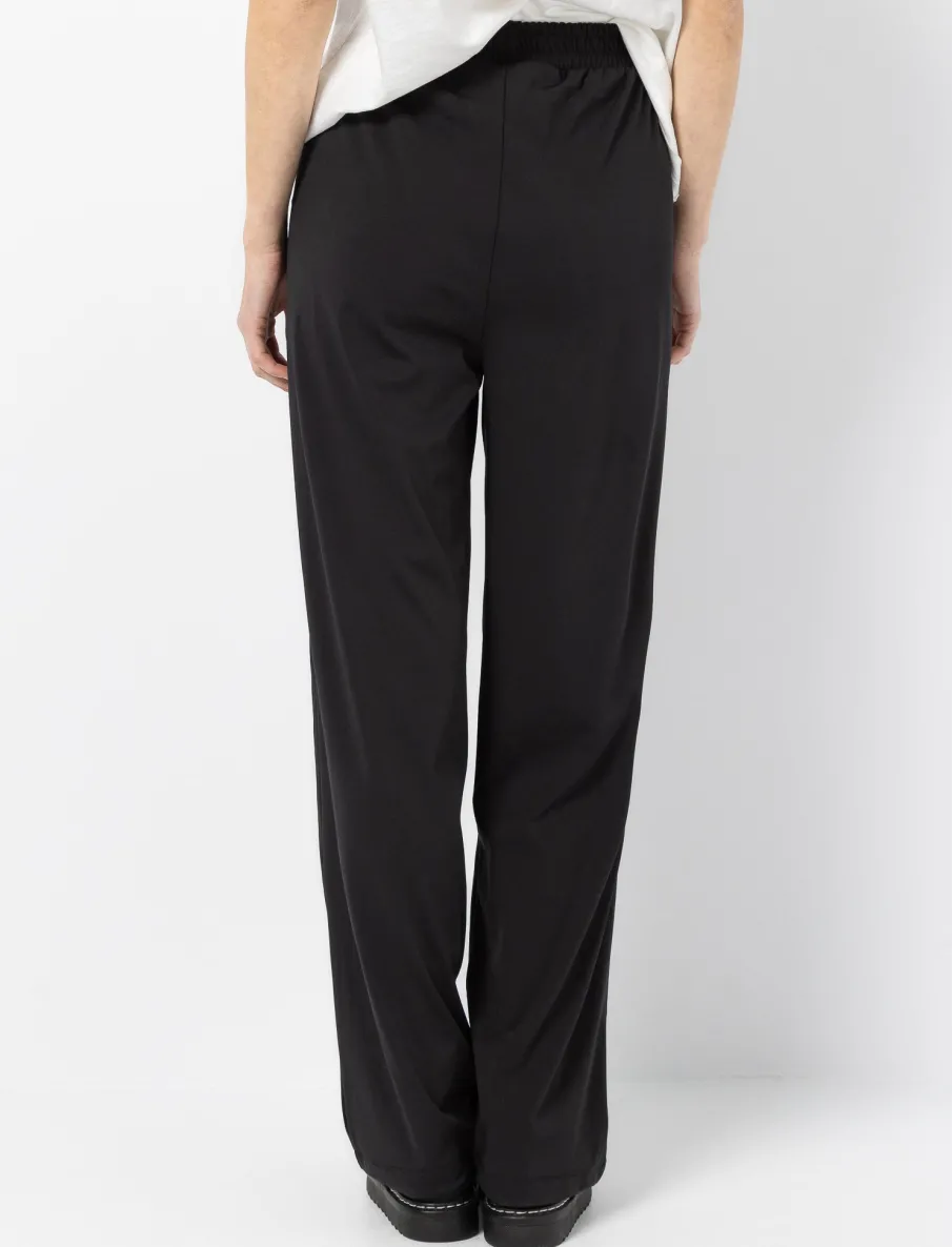 Pull-on wide-leg trousers
