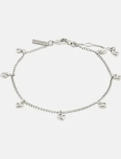 Recycled Heart Pendants Bracelet