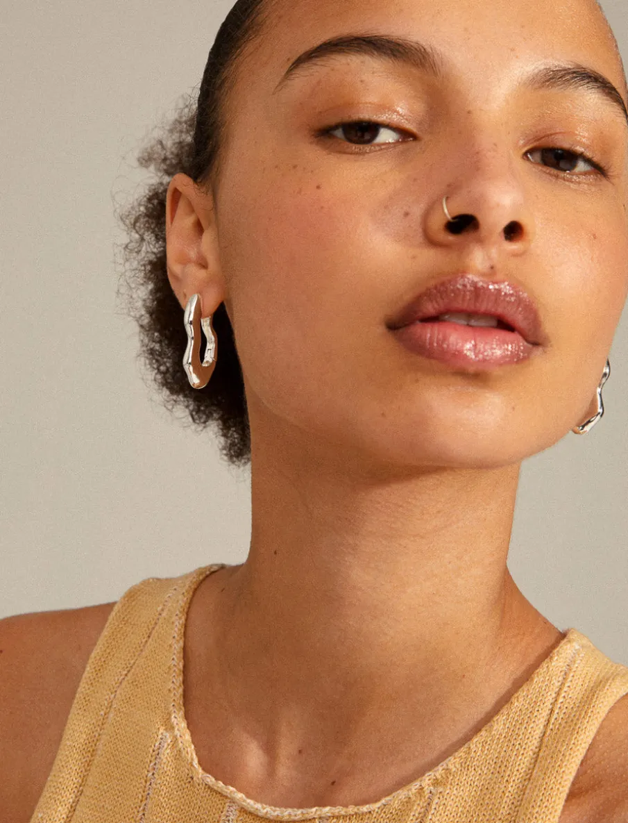 Recycled Wavy Earrings