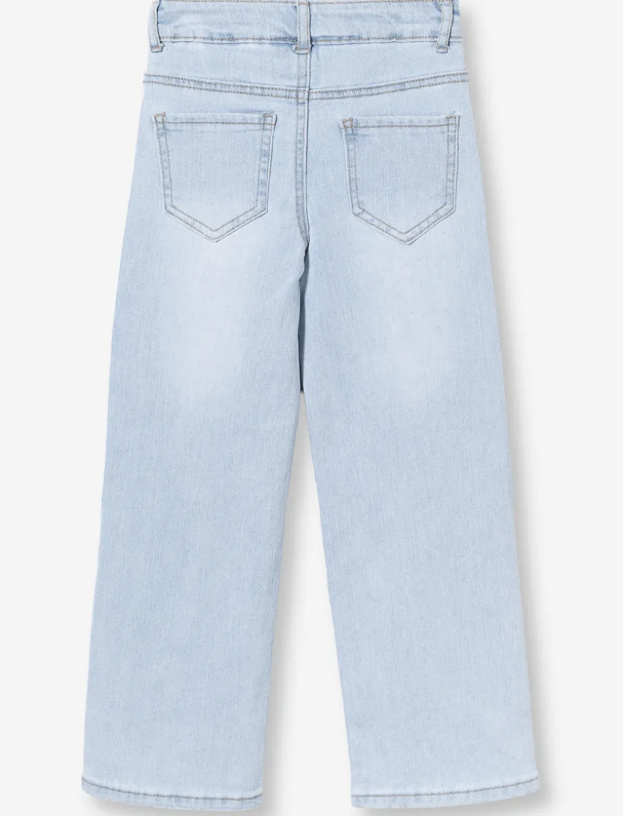 Regular Waist Wide-Leg Jeans - Little Girls