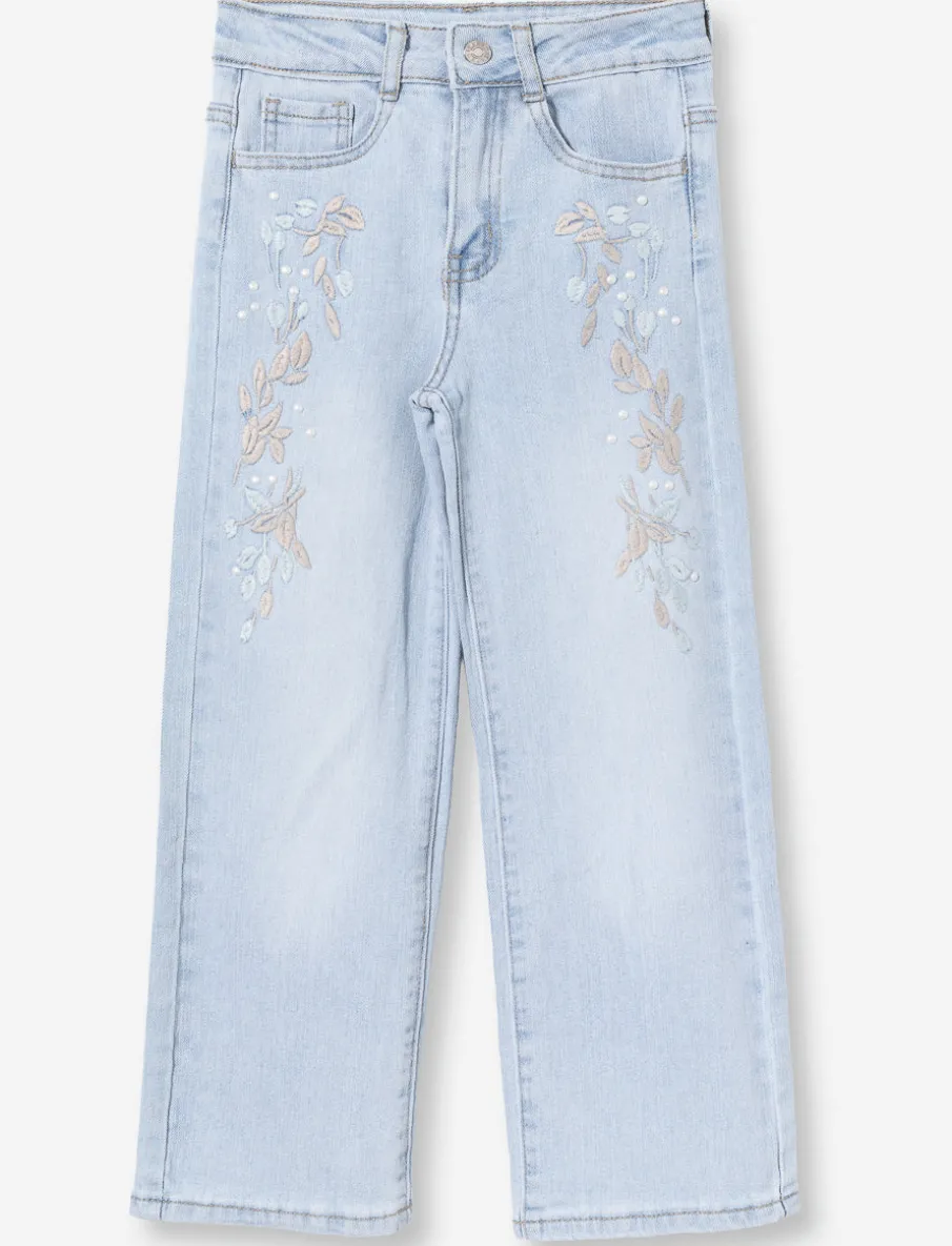 Regular Waist Wide-Leg Jeans - Little Girls