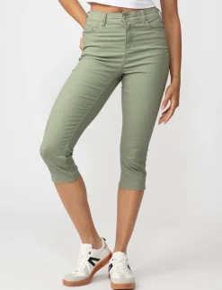 Regular-rise Denim Capris