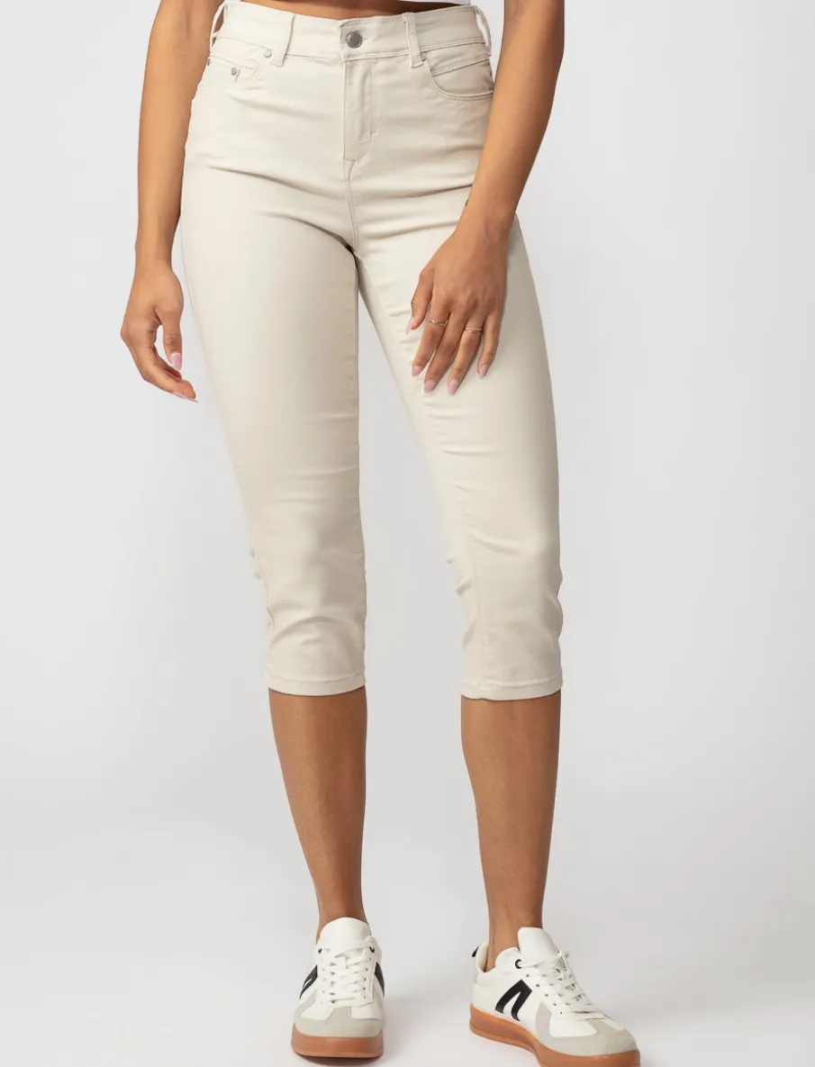 Regular-rise Denim Capris