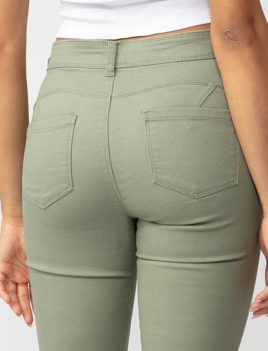 Regular-rise Denim Capris