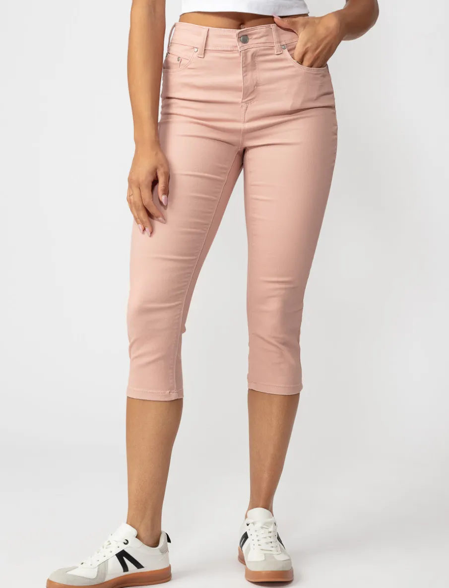 Regular-rise Denim Capris