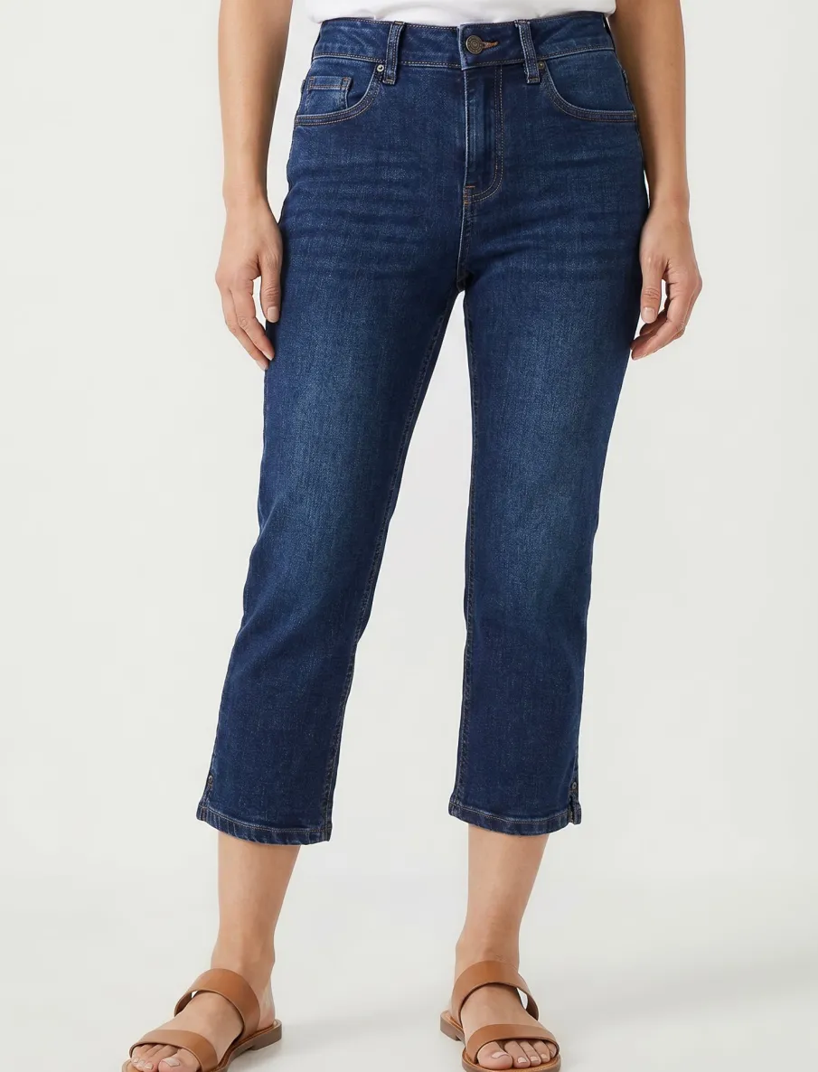 Regular-rise Denim Capris