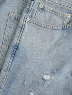 Regular-rise Jeans with Distressed Knee