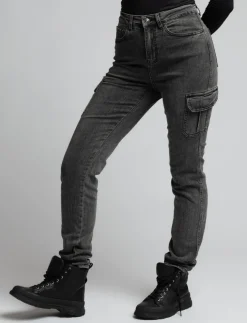 Regular-rise Skinny Cargo Jeans