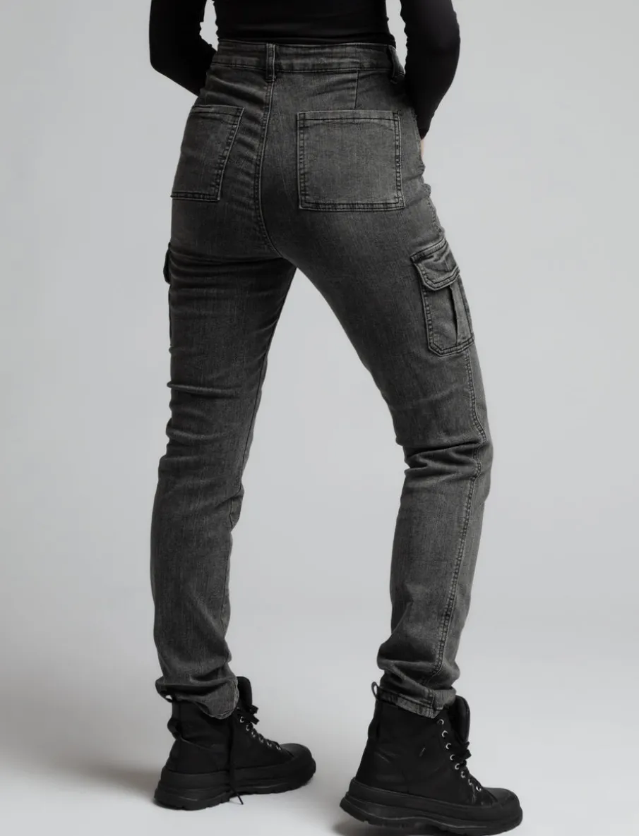 Regular-rise Skinny Cargo Jeans