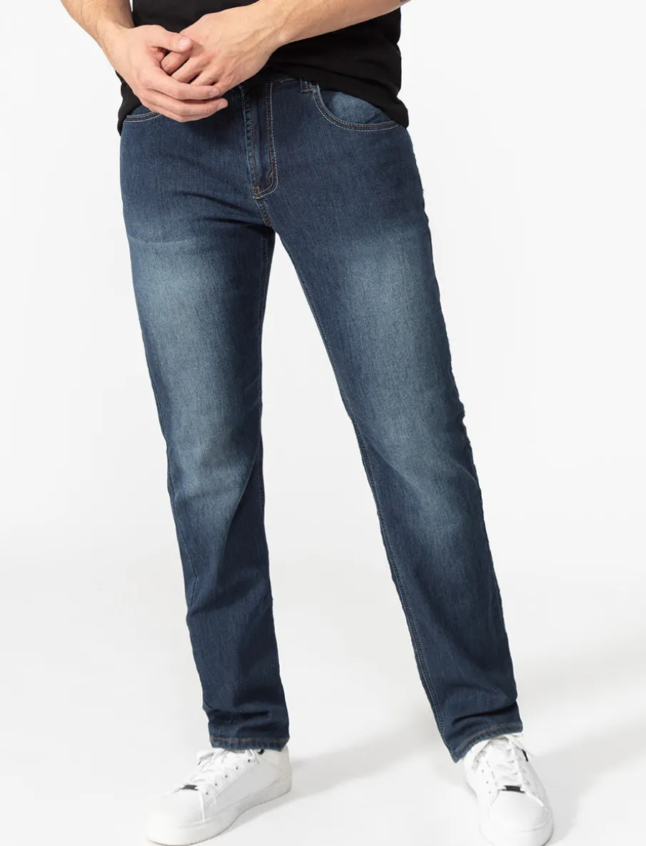Regular-rise Straight Jeans