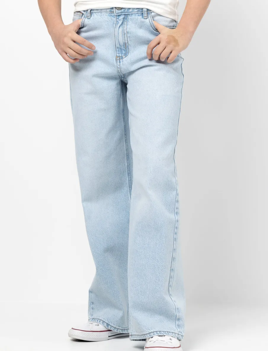 Regular-rise Wide-leg Jeans