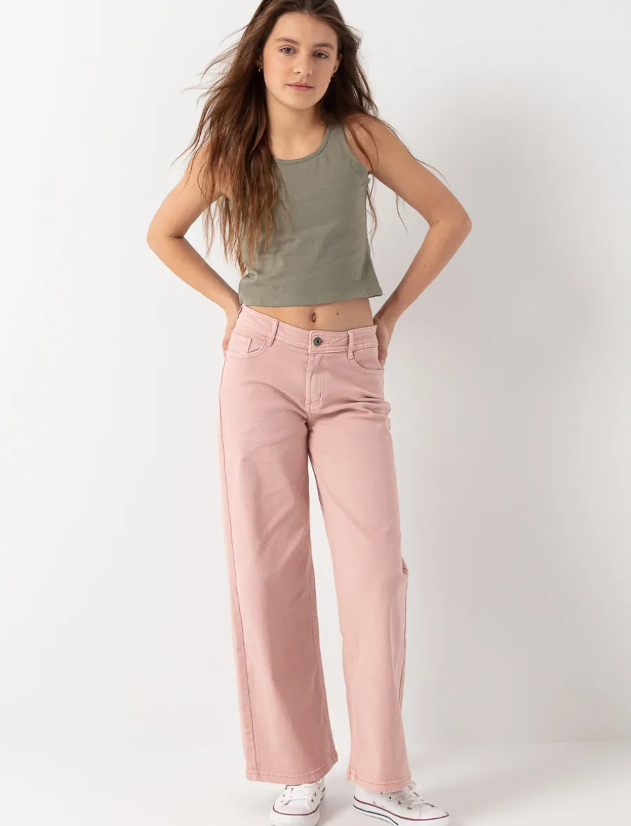 Regular-rise Wide-leg Pants - Teen Girls