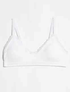 Ribbed Bralette with Lace