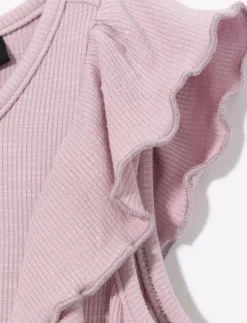 Ribbed Crew Neck Dress - Little Girls