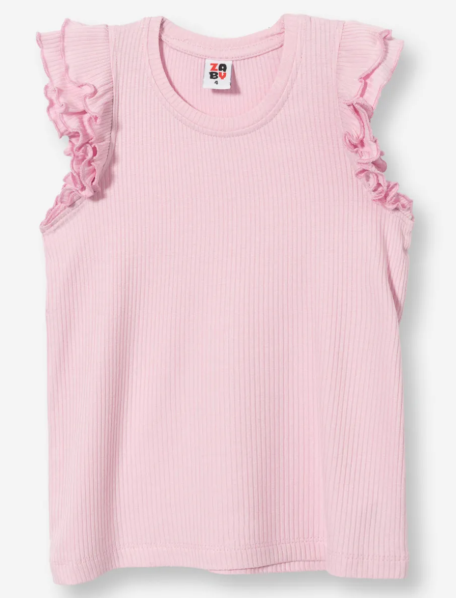 Ribbed Crew Neck T-Shirt