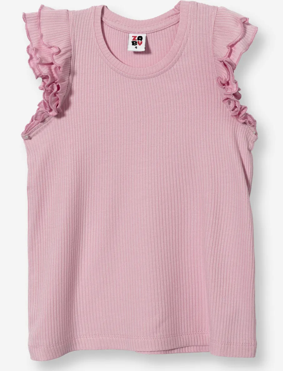 Ribbed Crew Neck T-Shirt