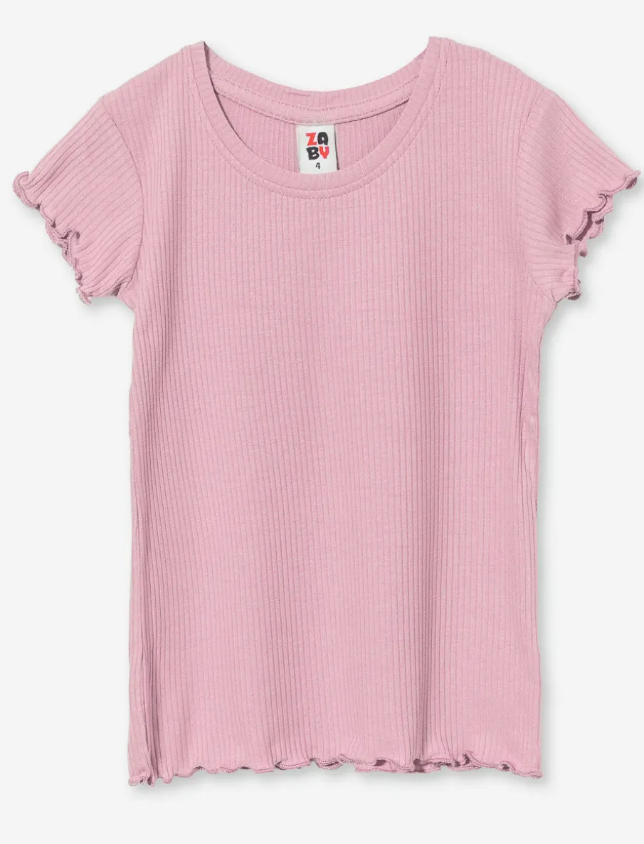 Ribbed Crew Neck T-Shirt