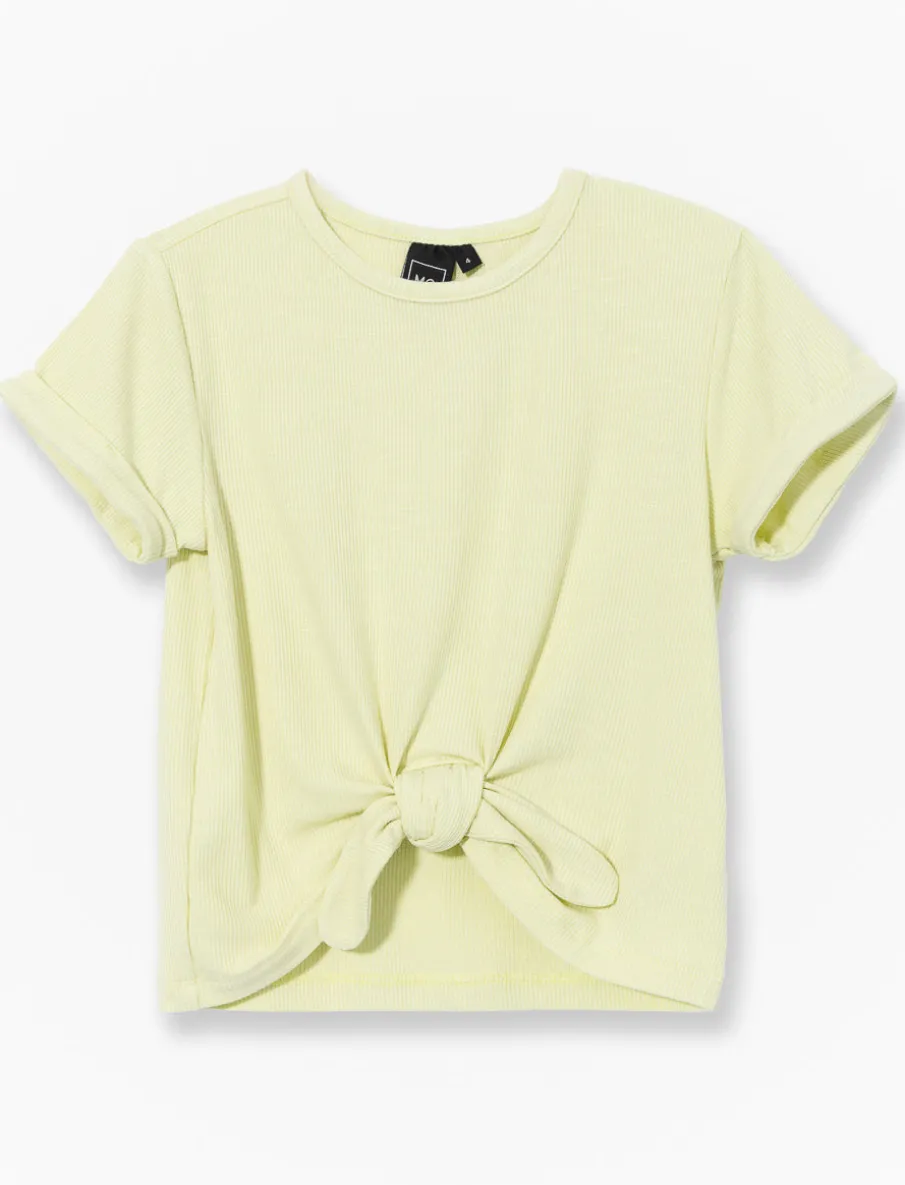 Ribbed Crew Neck T-Shirt - Little Girls