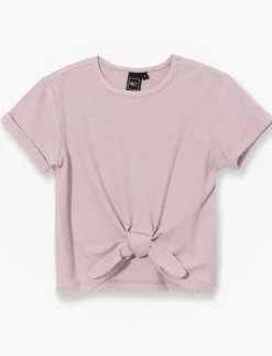 Ribbed Crew Neck T-Shirt - Little Girls