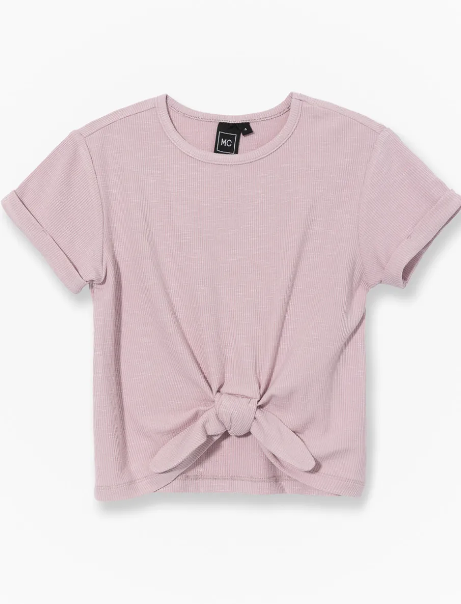 Ribbed Crew Neck T-Shirt - Little Girls