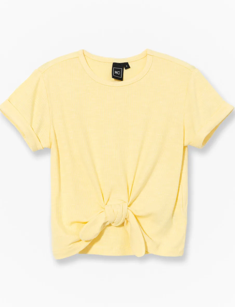 Ribbed Crew Neck T-Shirt - Little Girls