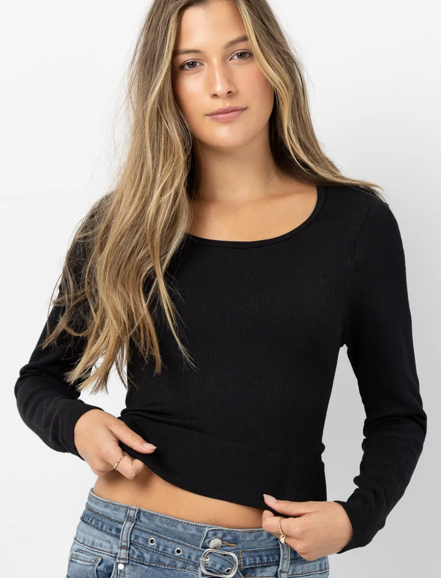 Ribbed Crew-neck T-shirt