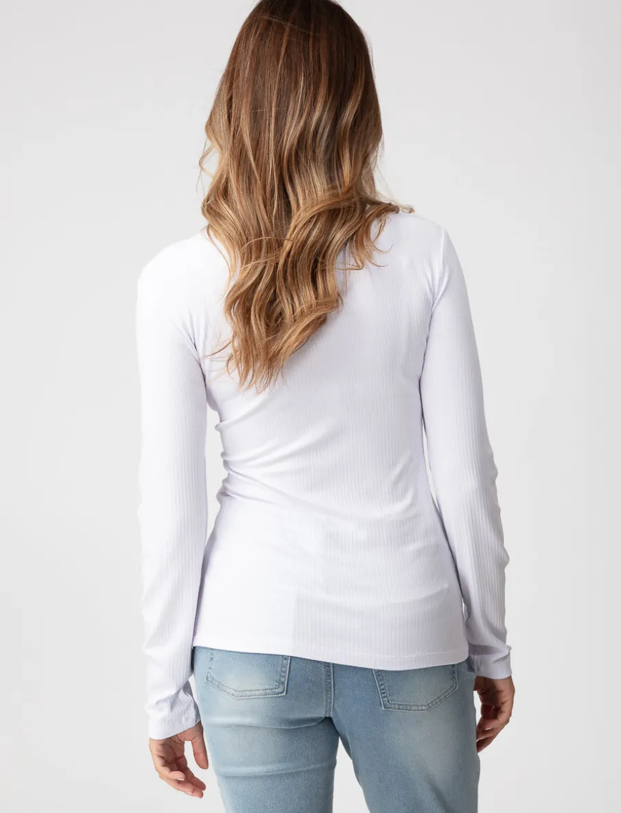 Ribbed Crew-neck T-shirt