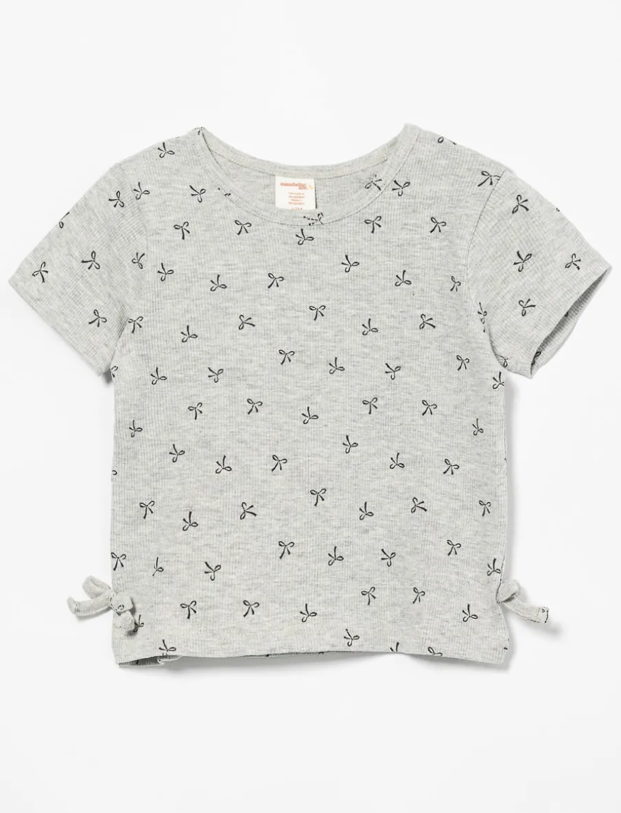 Ribbed Knot T-shirt with Slits - Baby Girl
