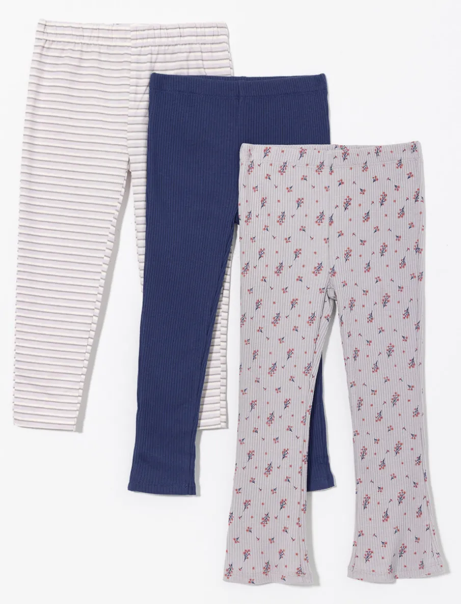 Ribbed Leggings - Pack of 3