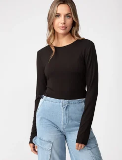 Ribbed Long-sleeve T-shirt