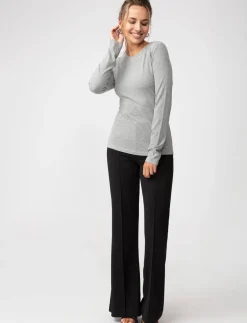 Ribbed Long-sleeve T-shirt