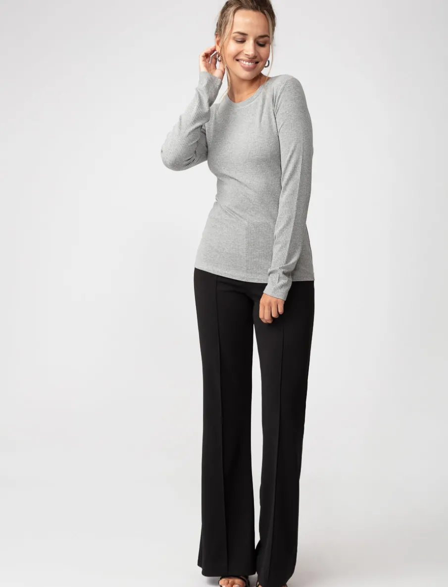 Ribbed Long-sleeve T-shirt