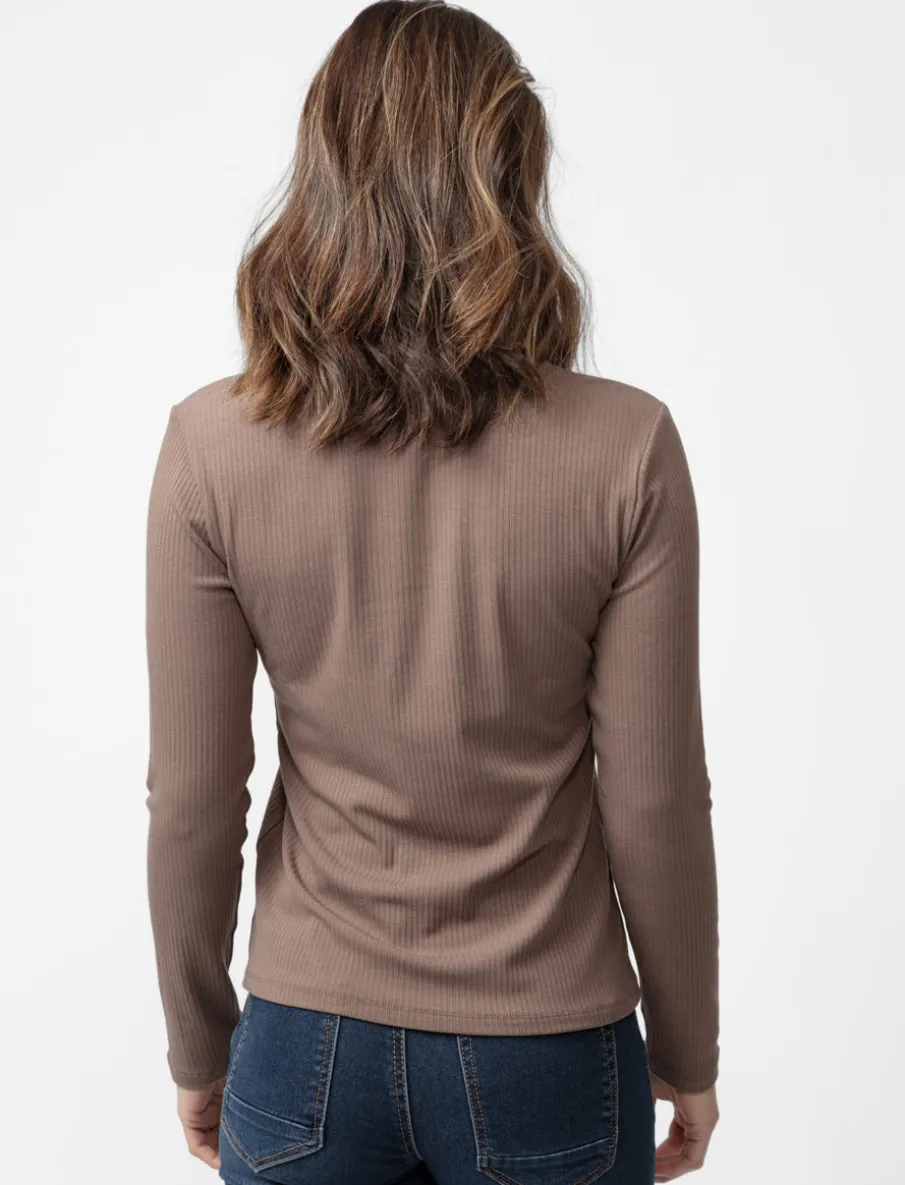 Ribbed Long-sleeve T-shirt