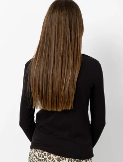 Ribbed Mock-neck T-shirt