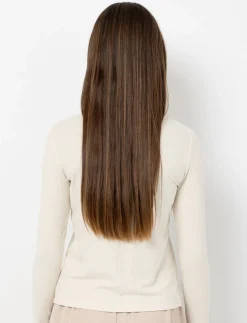 Ribbed Mock-neck T-shirt
