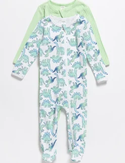 Ribbed Onesie PJs - Pack of 2