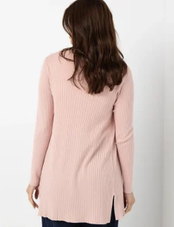 Ribbed Open-front Cardigan
